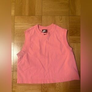 Nike Coral Pink Muscle Tank Crop Top